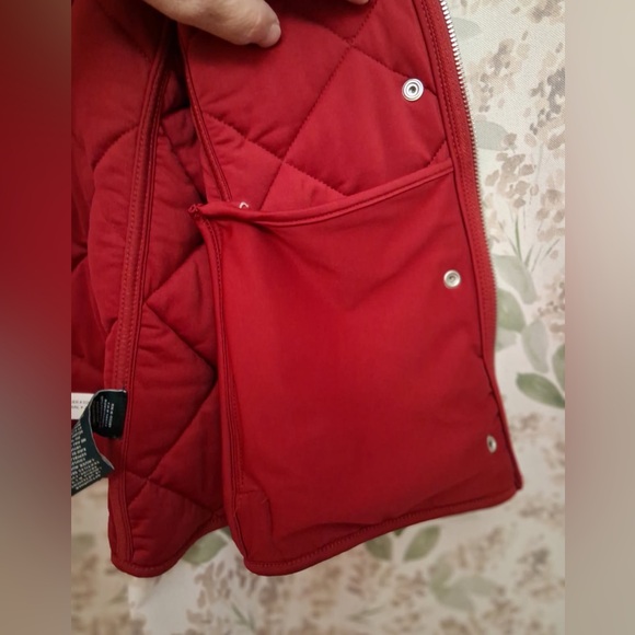 Lauren Ralph Lauren Quilted Burgundy Vest Size Large - Picture 9 of 9